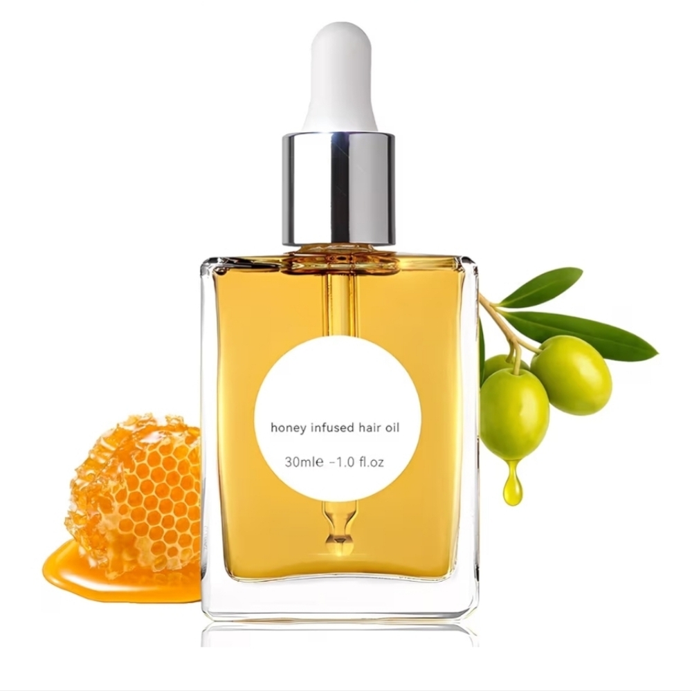 Honey Hair Oil for Dry Damaged Hair - Anti-Frizz Split Ends Treatment